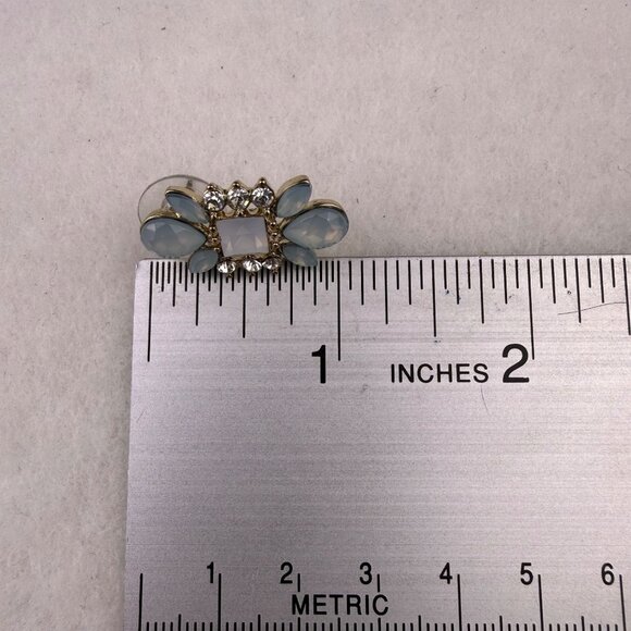 The Limited Womens Gold Tone & Blue Statement Stud Earrings - Picture 4 of 4